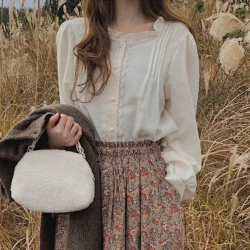 2021 Spring New Chic Korea Tops And Blouses Women Preppy Japan Style