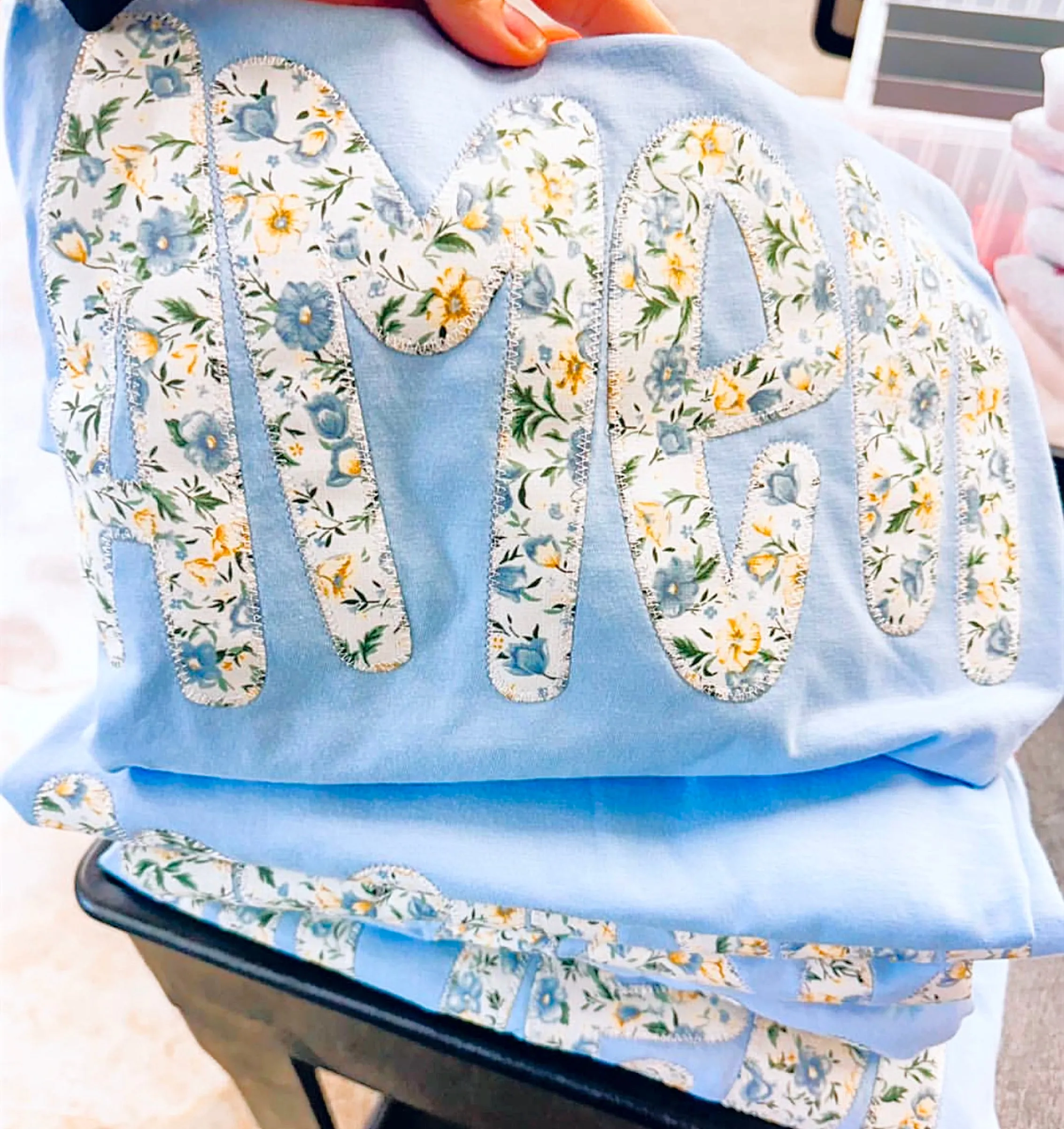 Amen Floral Appliqué T-shirt