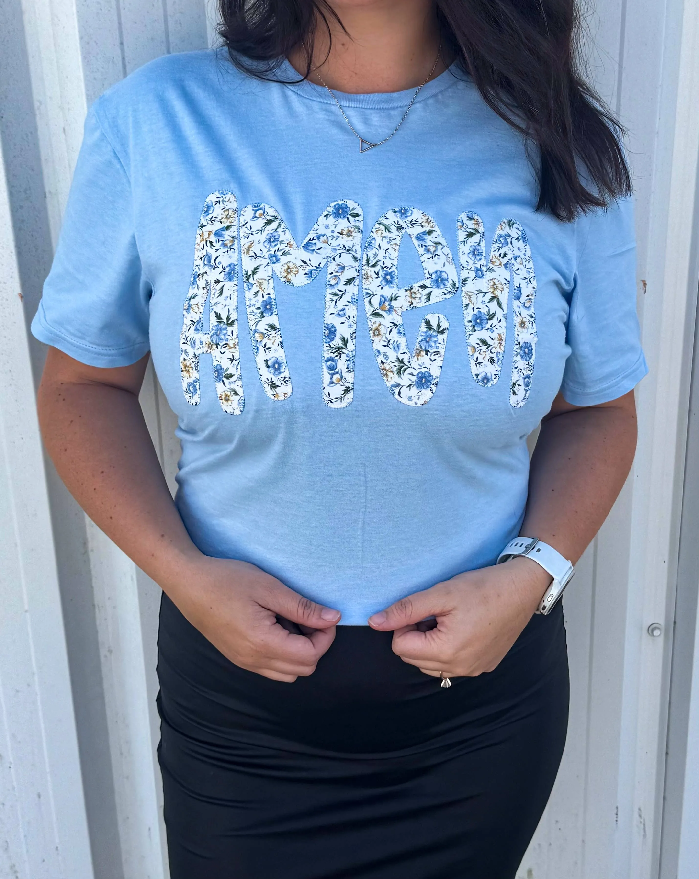 Amen Floral Appliqué T-shirt