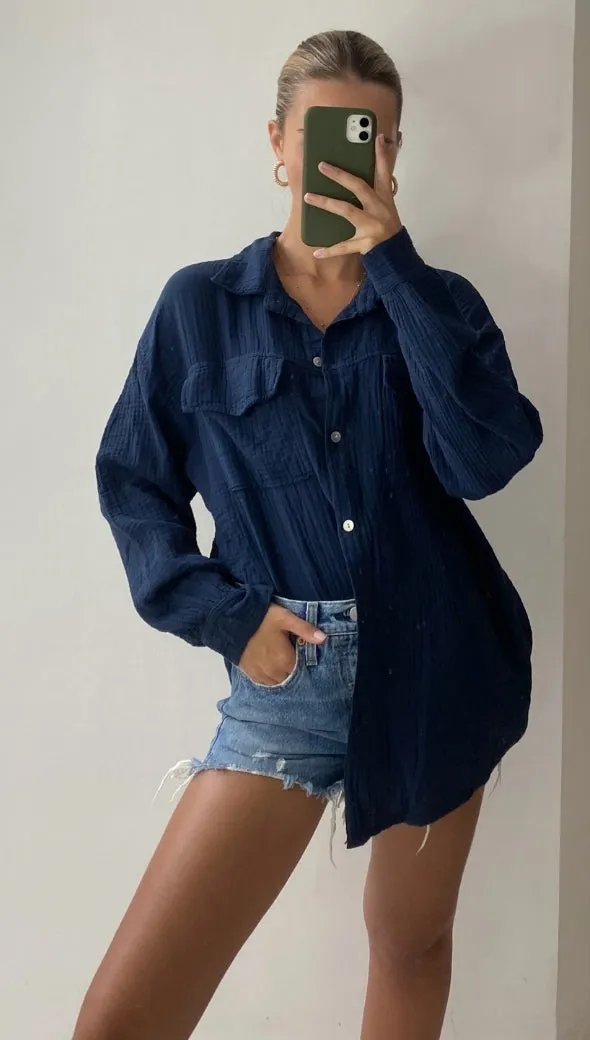 ANTONETA SHIRT - DEEP NAVY
