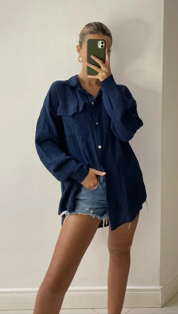 ANTONETA SHIRT - DEEP NAVY