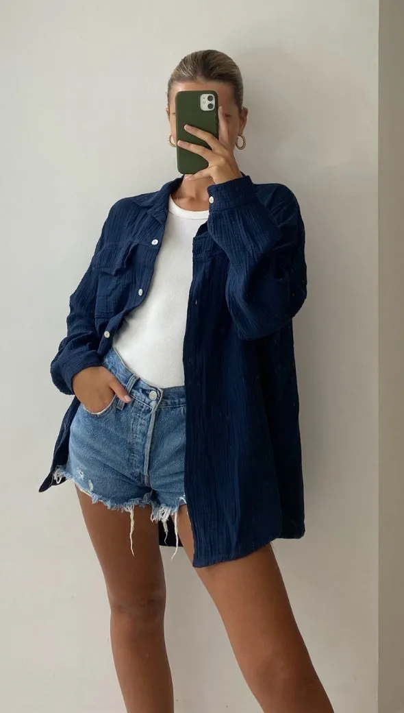 ANTONETA SHIRT - DEEP NAVY