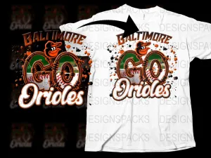 Baltimore Orioles Fan Graphic Casual Png Digital Download
