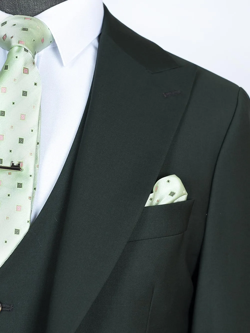 Calvin Green Set Blazer Linen Suit