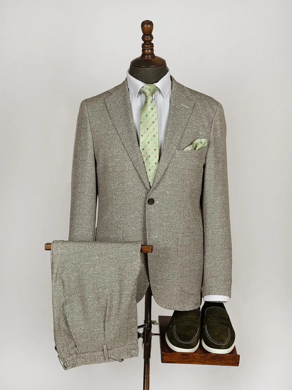 Carter Cream Set Blazer Linen Suit