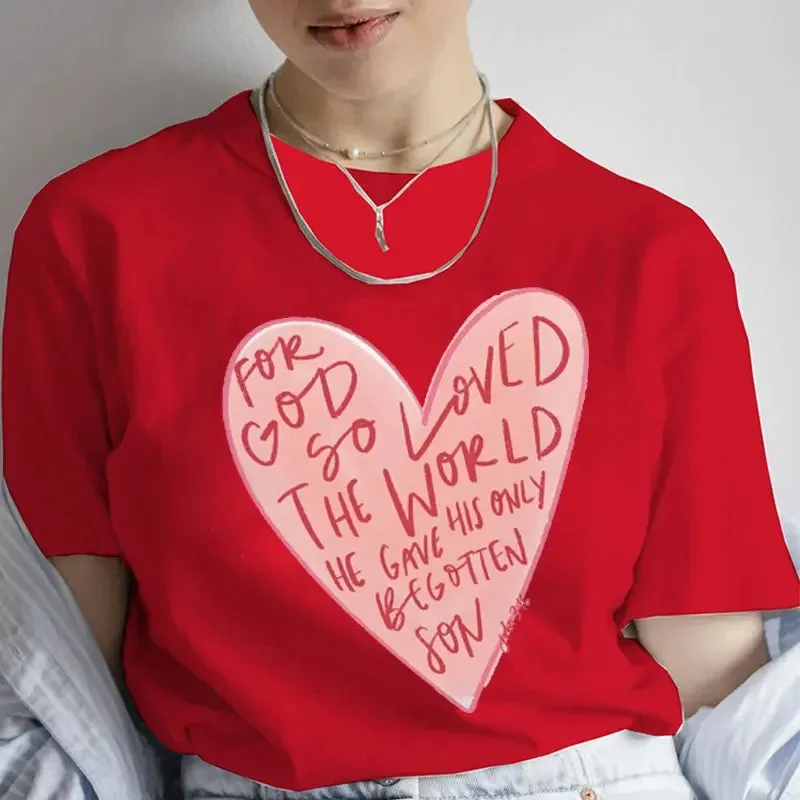 Christian So Loved Women's Bible Verse T-Shirt