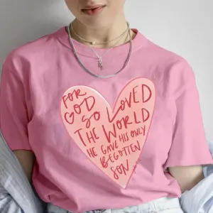 Christian So Loved Women's Bible Verse T-Shirt