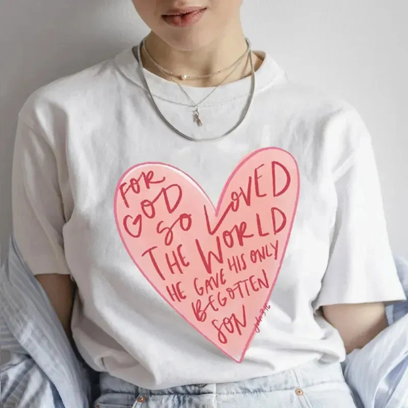 Christian So Loved Women's Bible Verse T-Shirt