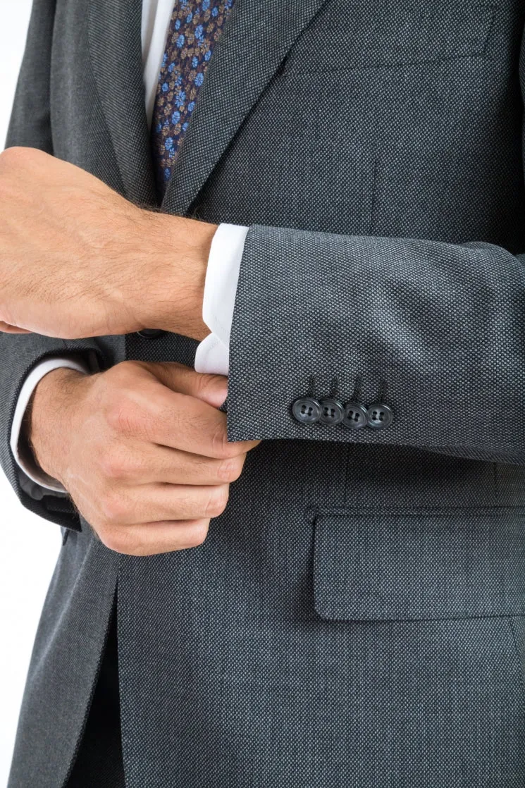 Classic Fit Grey Nailhead Two Piece Suit ST-19FW6