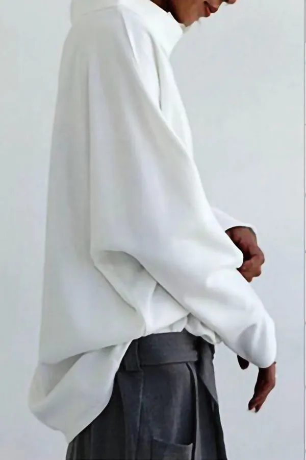 Cozy High Collar Cotton Sweatshirt