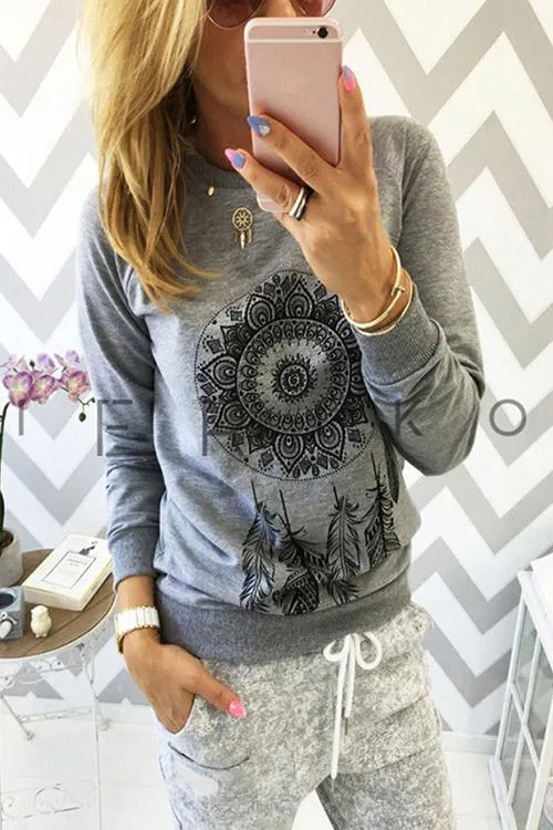 Custom Crew Neck Printed Long Sleeve T-Shirts