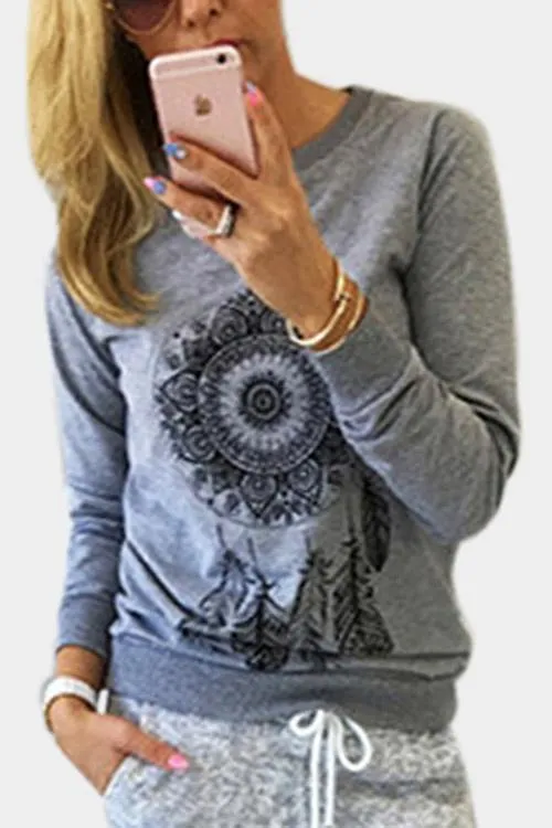 Custom Crew Neck Printed Long Sleeve T-Shirts