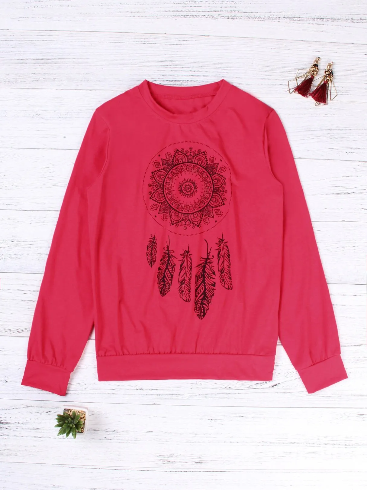 Custom Crew Neck Printed Long Sleeve T-Shirts