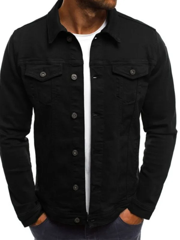 Denim Jacket - Trendy Fashion Casual Slim - Workwear Jacket