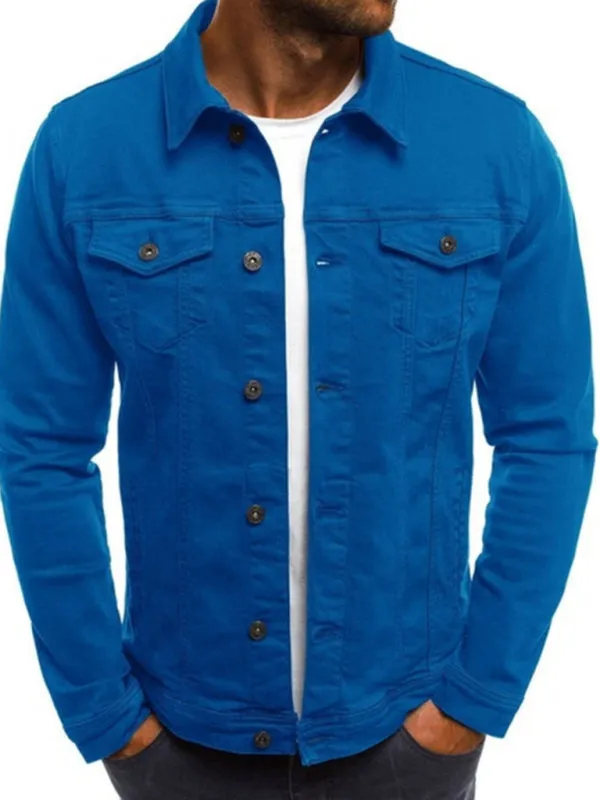 Denim Jacket - Trendy Fashion Casual Slim - Workwear Jacket