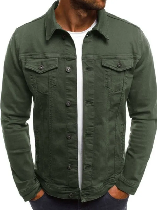 Denim Jacket - Trendy Fashion Casual Slim - Workwear Jacket