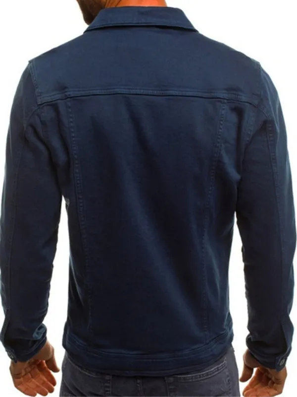 Denim Jacket - Trendy Fashion Casual Slim - Workwear Jacket