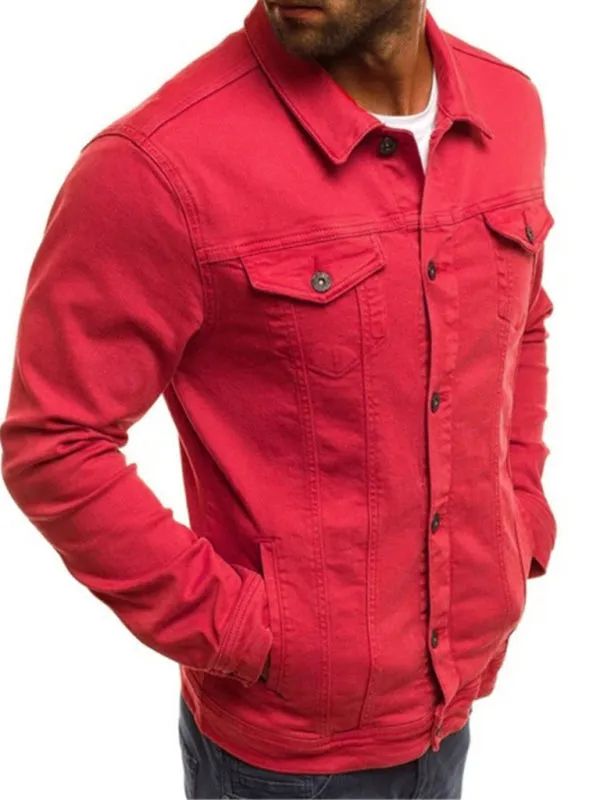 Denim Jacket - Trendy Fashion Casual Slim - Workwear Jacket