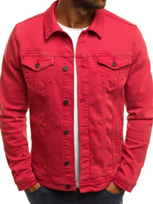 Denim Jacket - Trendy Fashion Casual Slim - Workwear Jacket