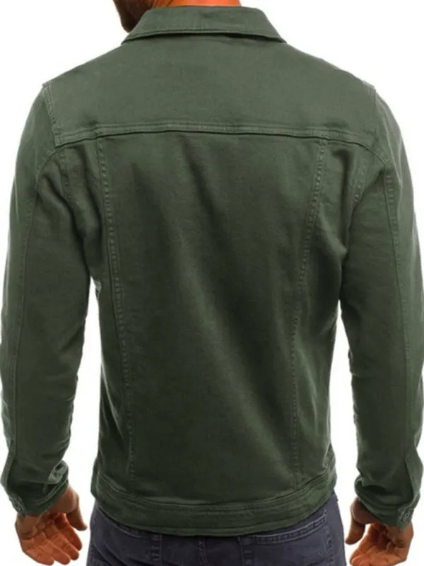 Denim Jacket - Trendy Fashion Casual Slim - Workwear Jacket