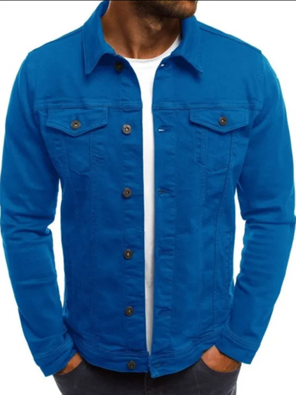 Denim Jacket - Trendy Fashion Casual Slim - Workwear Jacket