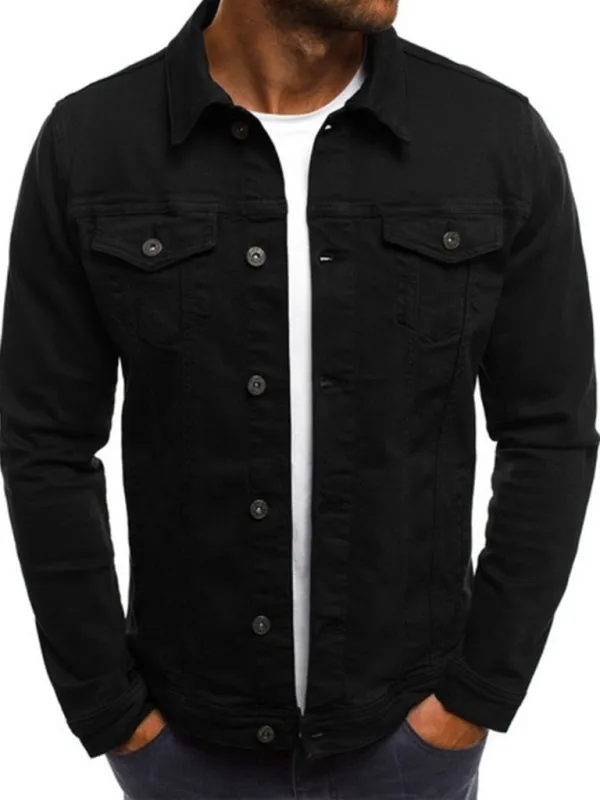 Denim Jacket - Trendy Fashion Casual Slim - Workwear Jacket