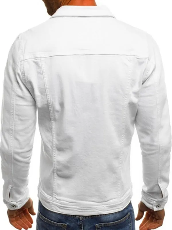 Denim Jacket - Trendy Fashion Casual Slim - Workwear Jacket