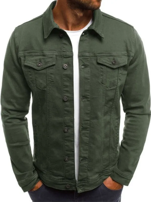 Denim Jacket - Trendy Fashion Casual Slim - Workwear Jacket