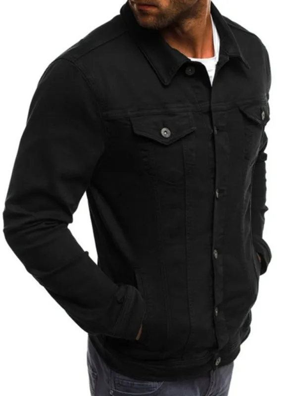 Denim Jacket - Trendy Fashion Casual Slim - Workwear Jacket