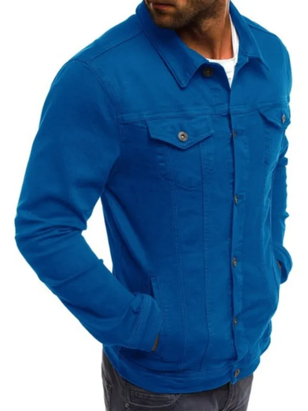 Denim Jacket - Trendy Fashion Casual Slim - Workwear Jacket