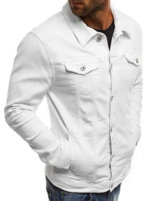 Denim Jacket - Trendy Fashion Casual Slim - Workwear Jacket