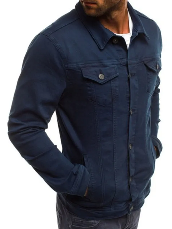 Denim Jacket - Trendy Fashion Casual Slim - Workwear Jacket