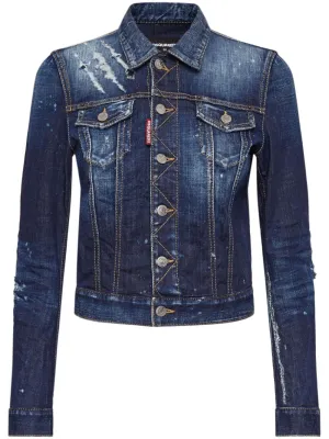 distressed denim jacket