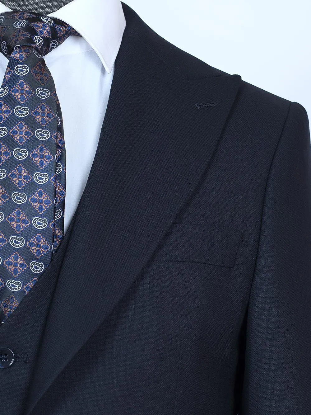 Emmitt Dark Blue Set Blazer Linen Suit