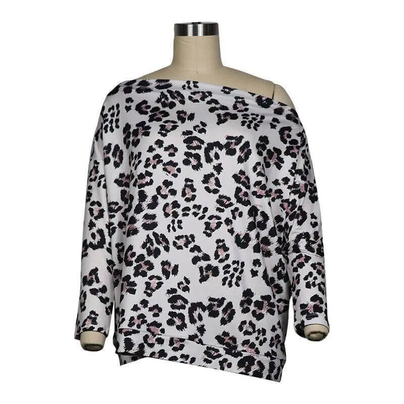 Flower Print Off Shoulder T-shirt