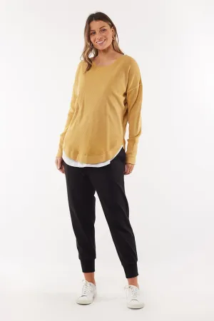 Foxwood - Harlee Long Sleeve Tee - Saffron