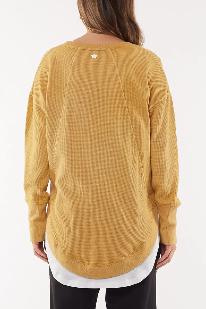Foxwood - Harlee Long Sleeve Tee - Saffron