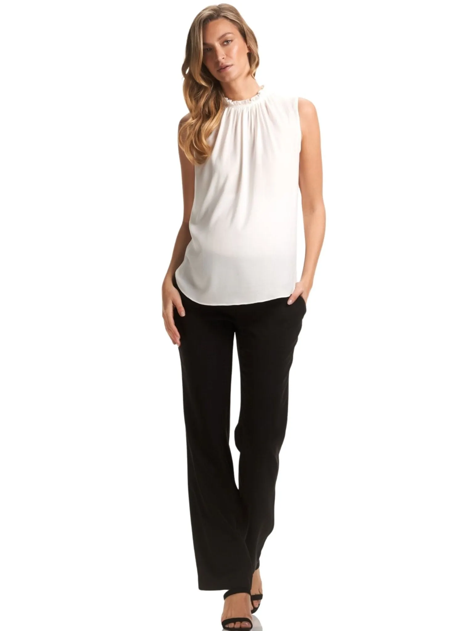 Geneva Maternity Blouse - White