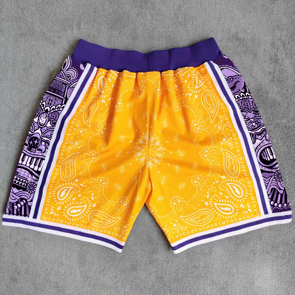 Graffiti blowom basketball breathable shorts
