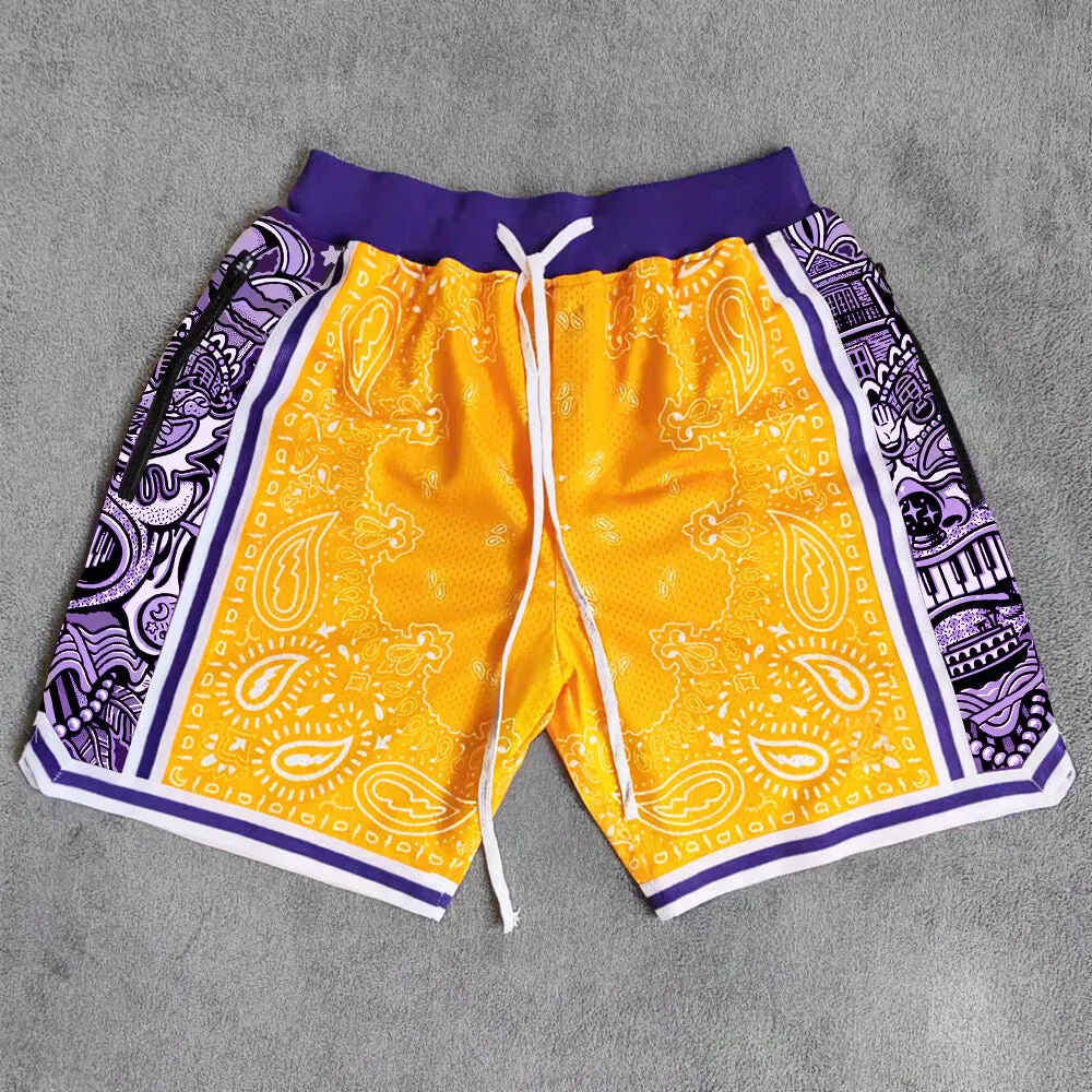Graffiti blowom basketball breathable shorts