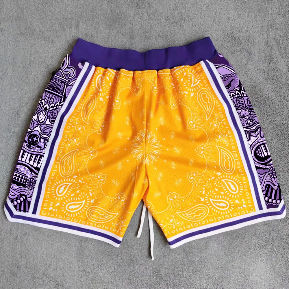 Graffiti blowom basketball breathable shorts