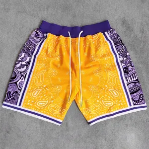 Graffiti blowom basketball breathable shorts