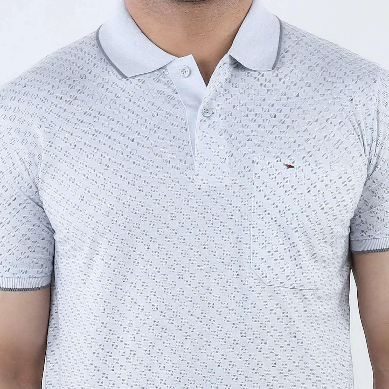 Ice White Pocket Polo T-shirt