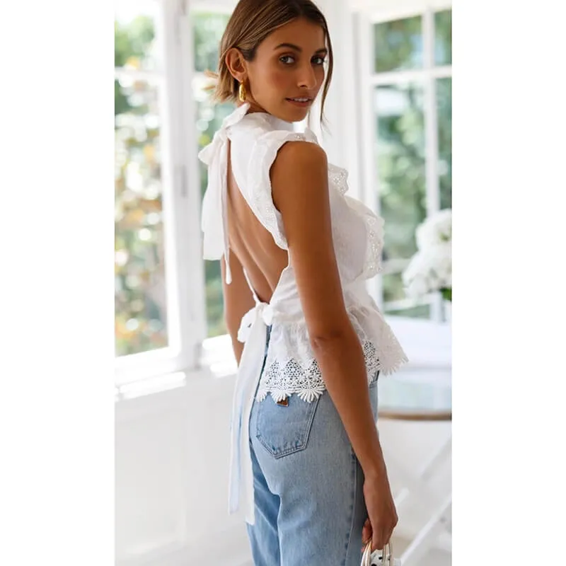 Lace Sleeveless T-shirt