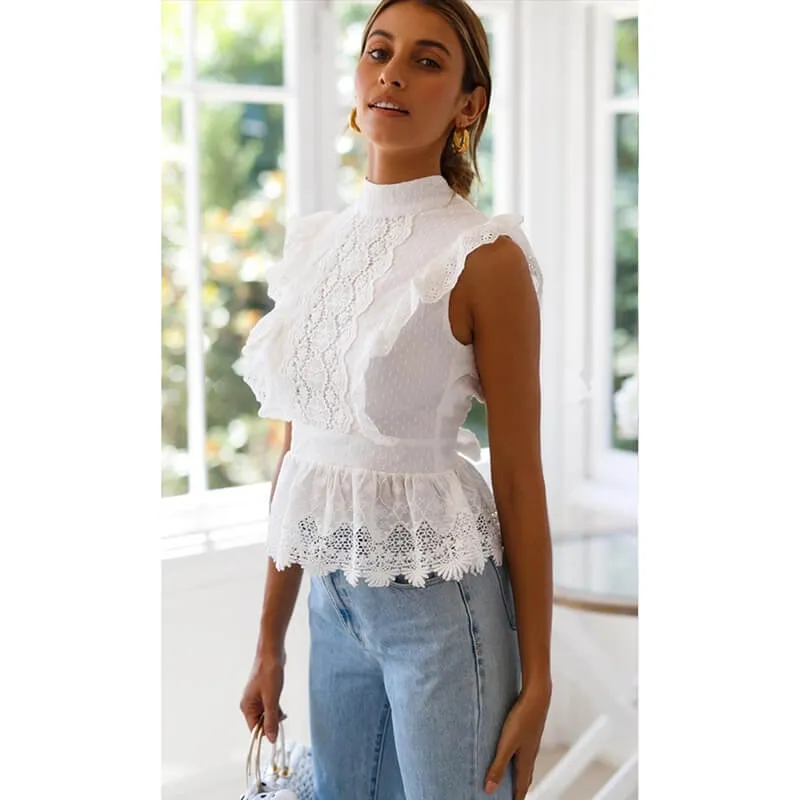 Lace Sleeveless T-shirt