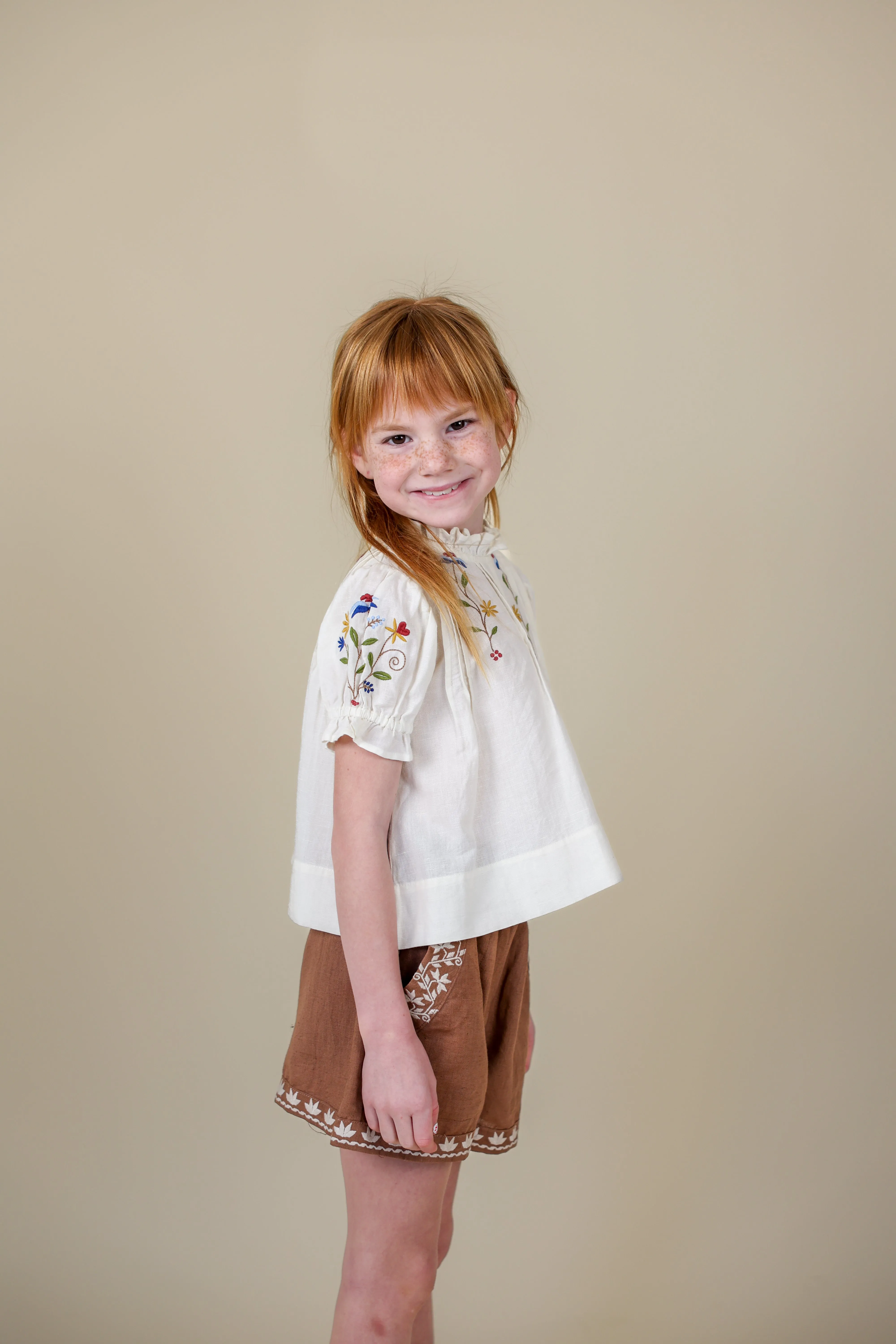 Lali Kids Luna Opaline Linen Blouse