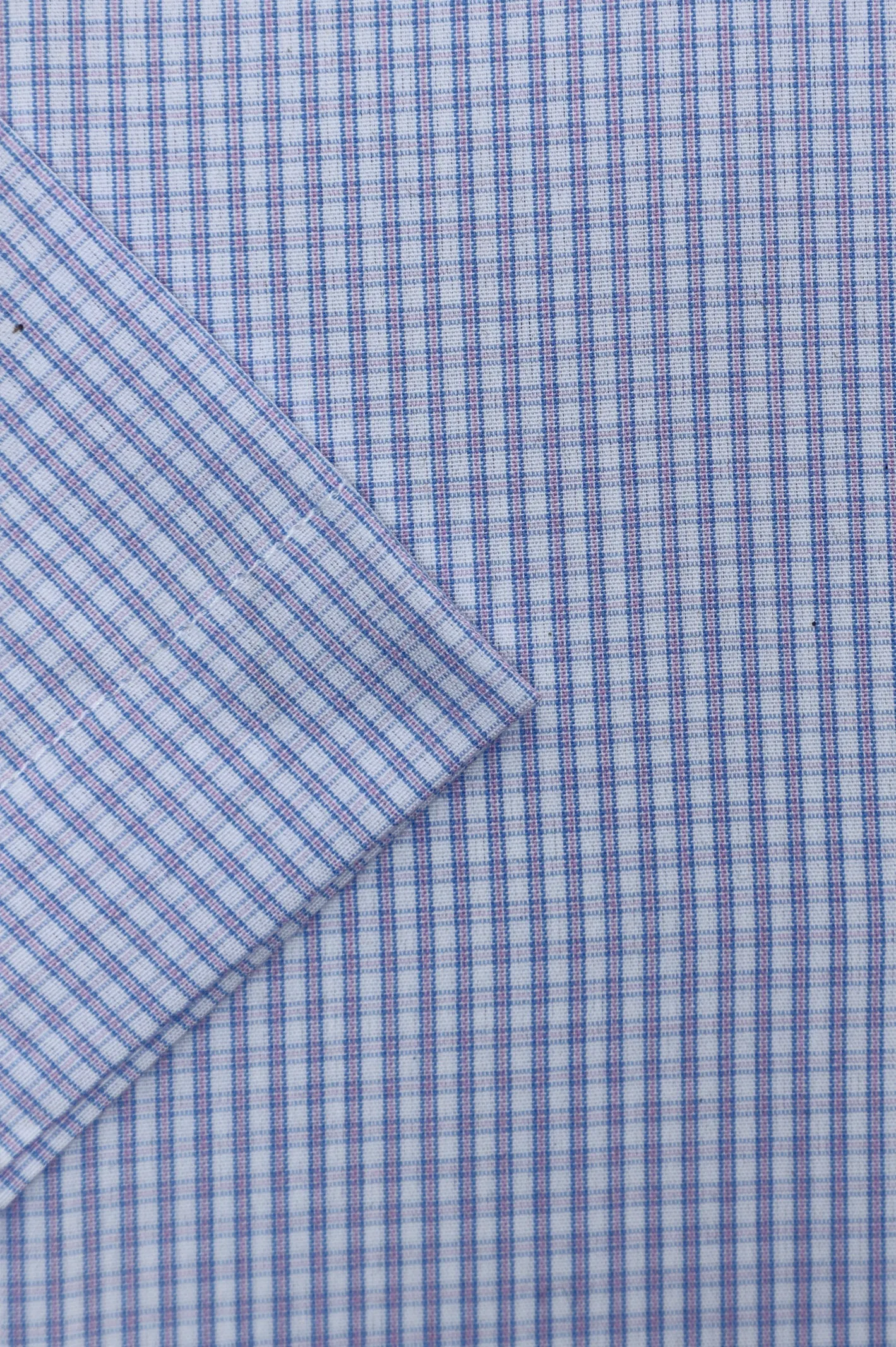 Light Purple Pin Check Formal Luxury Shirt  (Half Sleeves)