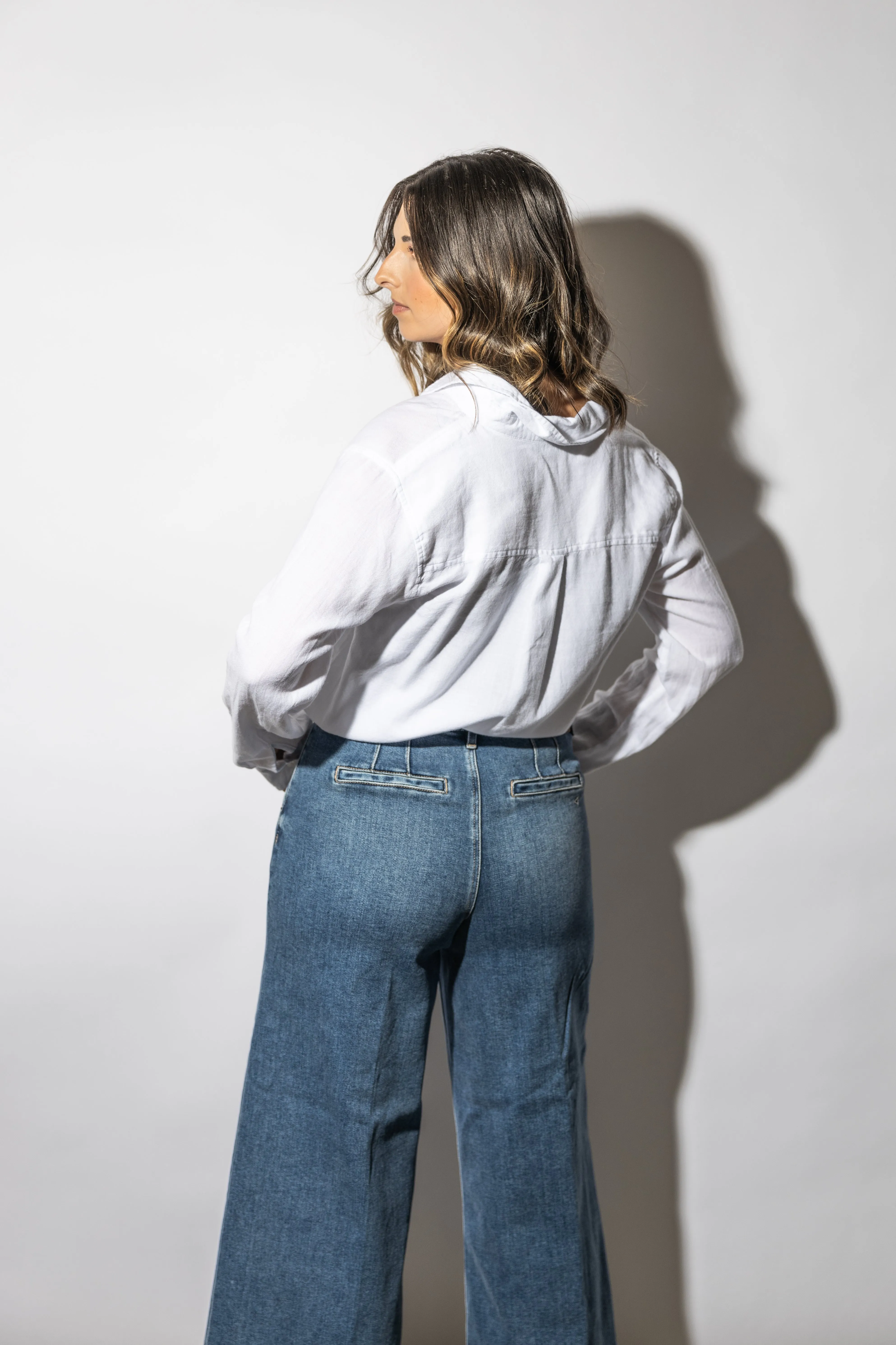 Lilian  White Button Down