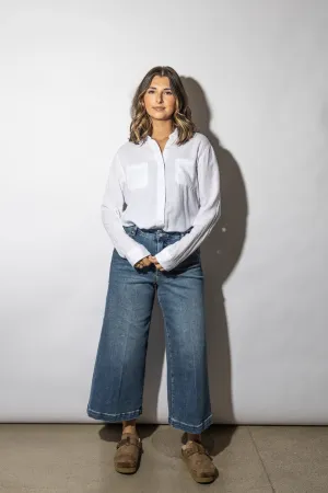 Lilian  White Button Down