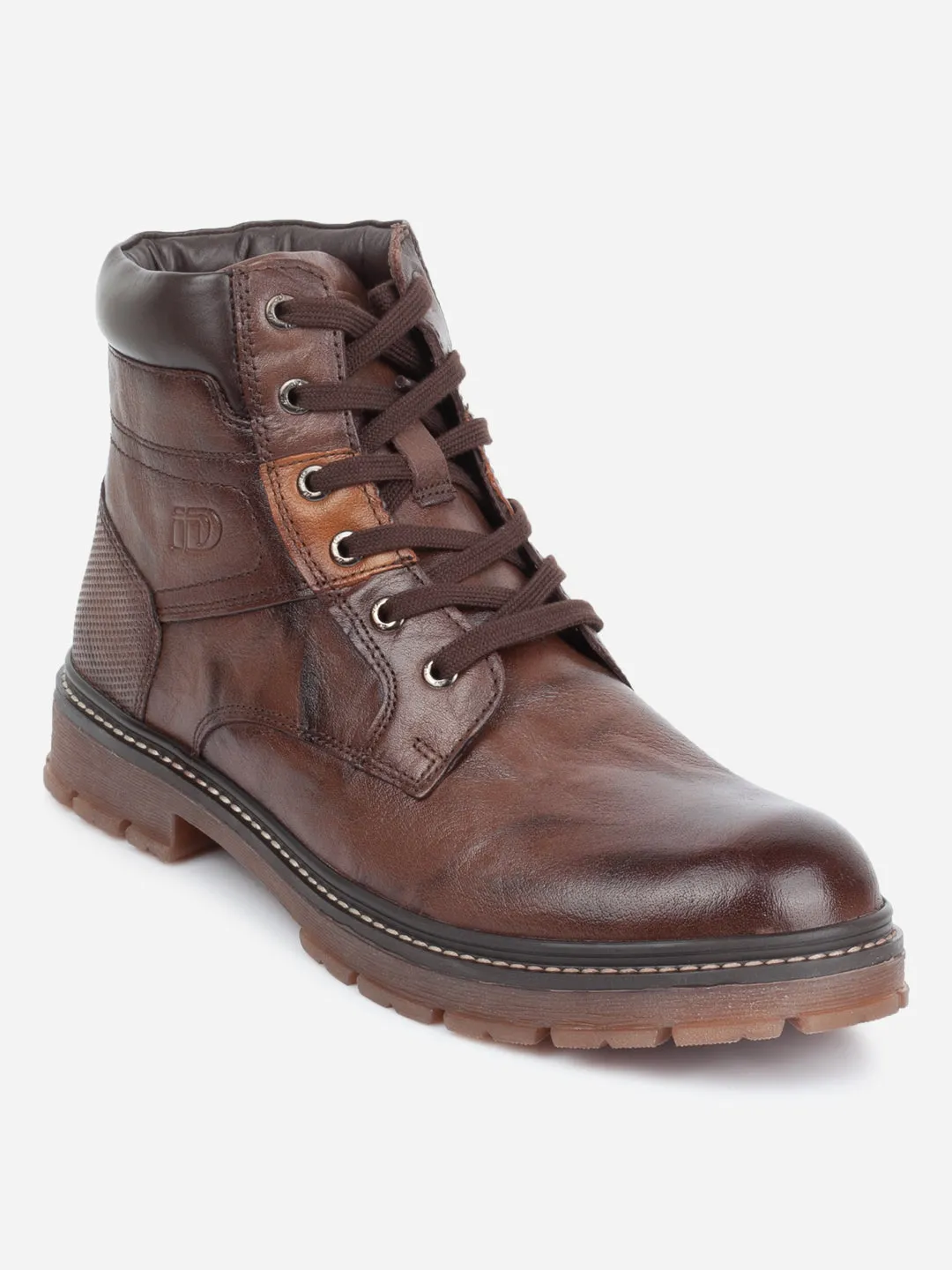 Men's Brown Round Toe Casual Boot (ID1170)